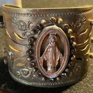Mother Mary Copper Bracelet